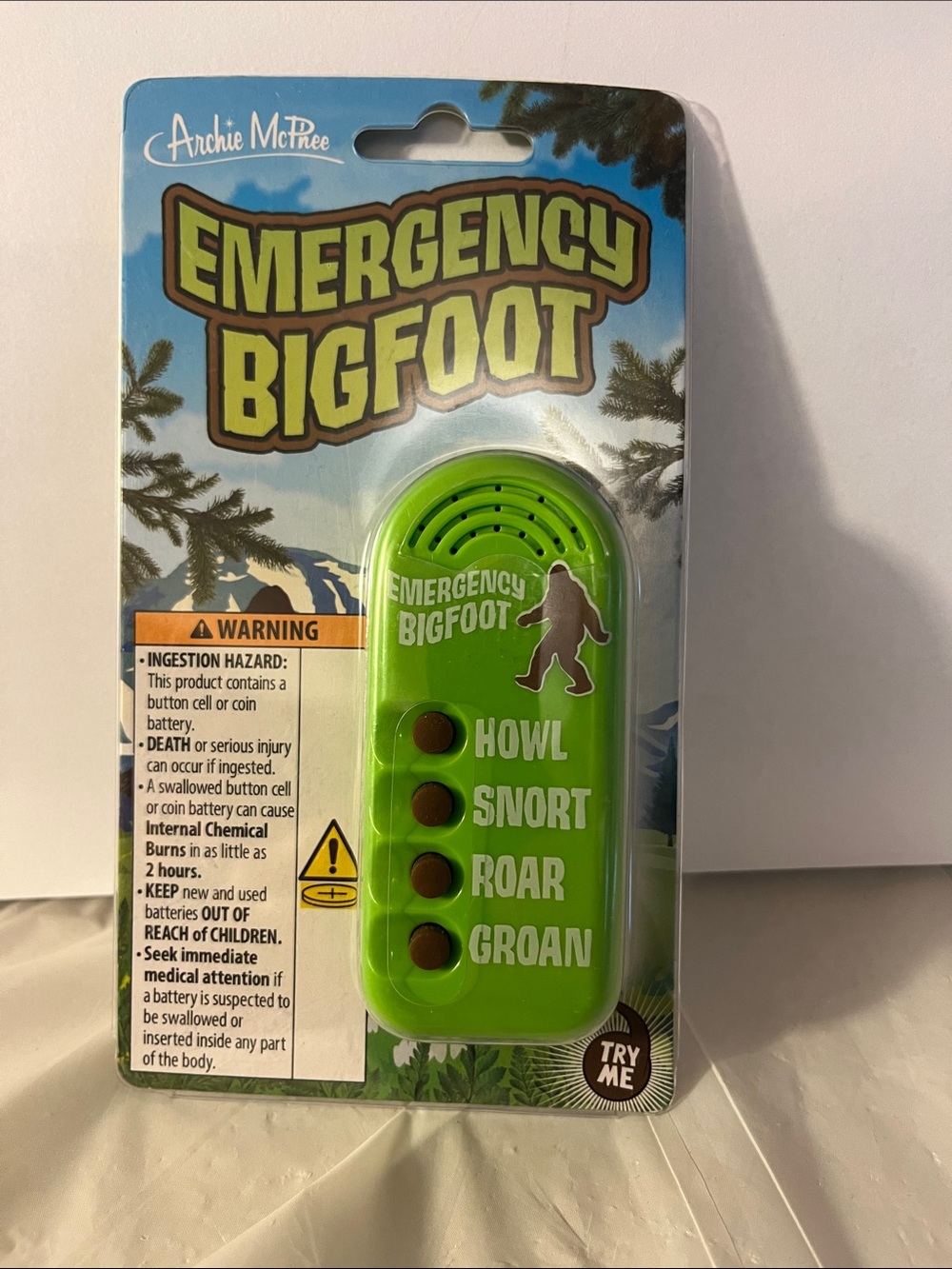 Archie McPhee Emergency Bigfoot Sound Toy - Green